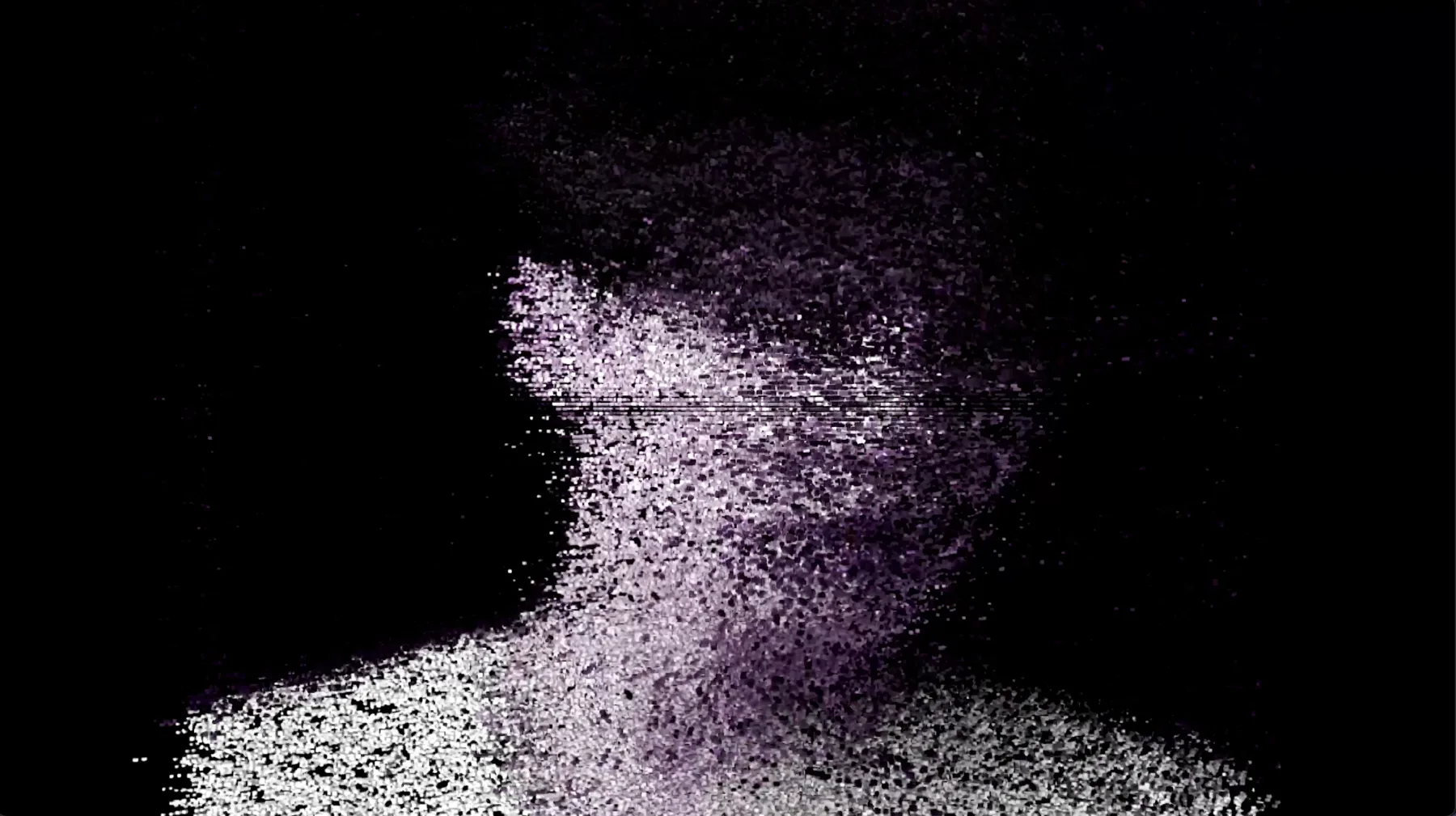 Audio-reactive particle field created for a private album listening session